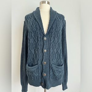 American Eagle Knitted Cardigan Navy Medium